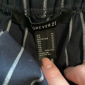 Forever 21 Navy Pinstripe Pants